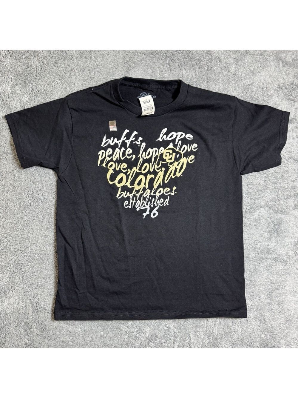 University of Colorado Buffaloes Women's Short Sleeve T-Shirt Black Size Medium